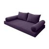 Prolinemax Style V1 Twin Size Velvet Knife Edge Indoor Daybed Bolster Pillow Cushion Mattress Fitted Sheet |Cover ONLY| AD339 view 2