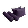 Prolinemax Style V1 Twin Size Velvet Knife Edge Indoor Daybed Bolster Pillow Cushion Mattress Fitted Sheet |Cover ONLY| AD339 view 3