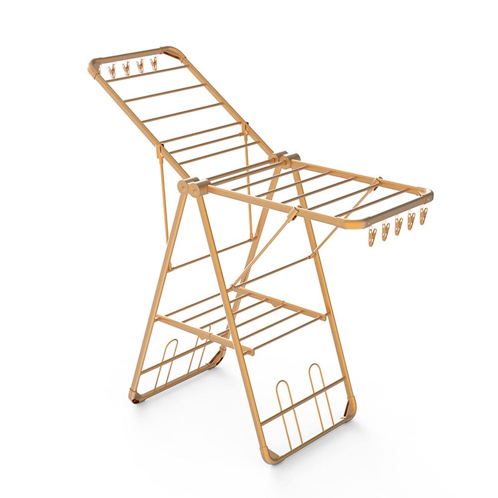 LUXIQO Clothes Drying Rack, Portable Drying Racks Compact, Large Capacity Foldable Laundry Rack Saves Space Extreme Stability for Easy Storage for Indoor Outdoor Use (160cm/63in)