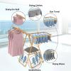 LUXIQO Clothes Drying Rack, Portable Drying Racks Compact, Large Capacity Foldable Laundry Rack Saves Space Extreme Stability for Easy Storage for Indoor Outdoor Use (160cm/63in) view 4