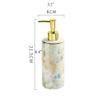 VNABO Refillable Soap Dispenser Pattern Hand Soap Dispenser for Bathroom Modern Liquid Dispenser Ceramic Refillable Lotion Bottle 390ml/13.1oz Soap Pump for Kitchen Bathroom view 2
