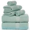Ample Decor Bathroom Towel Set of 6-2 Bath Towel, 2 Hand Towel, 2 Wash Cloths - Ideal for Gifting, Hotel, Gym, Spa - Mint Green view 1