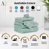 Ample Decor Bathroom Towel Set of 6-2 Bath Towel, 2 Hand Towel, 2 Wash Cloths - Ideal for Gifting, Hotel, Gym, Spa - Mint Green view 3