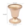 10 Pcs of Mini Sized Metal Wedding Centerpieces Vase for Wedding Party Decoration, 10cm/3.94" Tall Trumpet Vase for Anniversary Ceremony, Antique Gold view 2