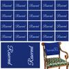 20pcs Reserved Chair Signs 11 x 22 inch Reserved Pew Cloths Double-sided Thickened 600d Oxford Reserved Seating Placeholder for Church Pew Seats Wedding Seating Decoration navy blue view 1