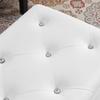 LKTART 38.19'' White PU U-Shaped Storage Bench Mid-Century European Style Retro Ottoman Supports 250 lbs for Bedroom End of Bed Living Room Entryway view 4