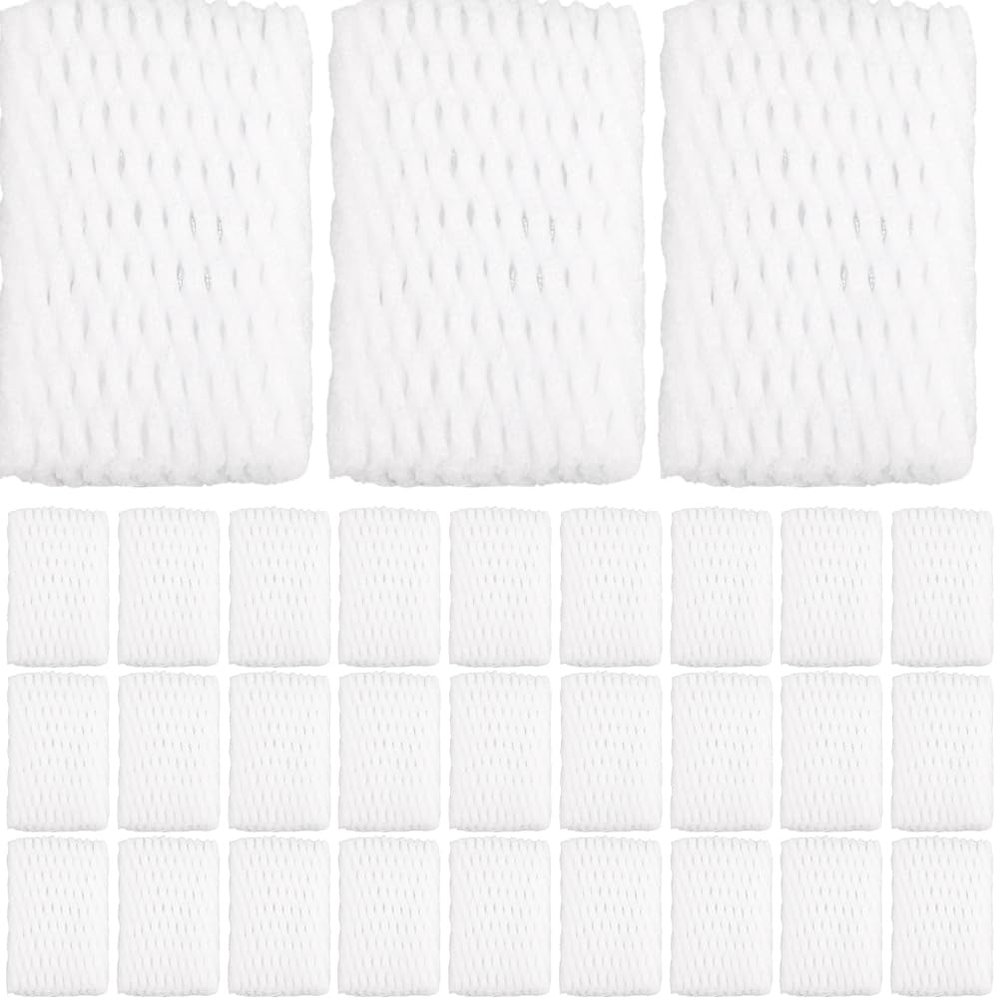 1200 Pcs Fruit Foam Covers Shock-Proof Protective Cover Foam Net Strawberries Sleeves Mesh Bags for, Pears, Oranges