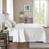 HoneiLife California King Quilt - Oversized King Bedspreads 120x120, 4-Piece Cal King Quilt Sets,Rustic Bedding Sets King Size,Reversible Coverlets Lightweight Bed Cover for All Season Use-White view 3