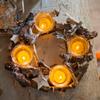 BOOMLATU Wood Tea Light Candle Holder,Handcrafted Votive Candle Holders for Christmas Table Decorations (C) view 1