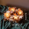 BOOMLATU Wood Tea Light Candle Holder,Handcrafted Votive Candle Holders for Christmas Table Decorations (C) view 2