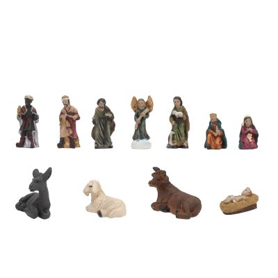 CHICIRIS Christmas Resin Nativity Sets, Nativity Scene Figurine Set,11 Pcs Christmas Resin Nativity Sets Vivid Lifelike Christmas Ornament Gifts for Holiday Desktop Decoration