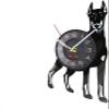 Black Vinyl Wall Clock 12Inch Doberman Pinscher Puppy Laser Cut Out Vinyl Record Wall Clock Fierce Dobermann Police Dog Home Decor Retro Album Disk Watches view 2