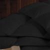 1 PC Box Stitched Black Stripe Comforter | Twin/Twin XL Size-All Season Goose Down Feather 500 GSM Fill Weight 100% Egyptian Cotton Yarns- Ultra Soft,Cloud Fluffy Duvet Insert with Corner Tabs view 2