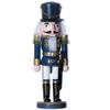 LUOZZY Wooden Nutcracker Figurine Christmas Nutcracker Statue Xmas Nutcracker Desktop Decoration (Blue, 25CM) view 1
