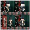 LUOZZY Wooden Nutcracker Figurine Christmas Nutcracker Statue Xmas Nutcracker Desktop Decoration (Blue, 25CM) view 4
