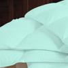 1 PC Box Stitched Aqua Stripe Comforter | Twin/Twin XL Size-All Season Goose Down Feather 500 GSM Fill Weight 100% Egyptian Cotton Yarns- Ultra Soft,Cloud Fluffy Duvet Insert with Corner Tabs view 2