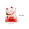 3pcs Maneki Neko Lucky Cat Solar Lucky Beckoning Cat Waving Feng Shui Lucky Cats for Home Office Car DCor Gift White Black Yellow view 2
