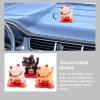 3pcs Maneki Neko Lucky Cat Solar Lucky Beckoning Cat Waving Feng Shui Lucky Cats for Home Office Car DCor Gift White Black Yellow view 3