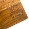 Affinity Decor Organic Acacia kitchen Cutting Chopping Charcuterie Board Platter for Butcher Block Cheese and Vegetables (New Year 2023 Board 11"L x 8"W) view 2