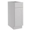 LOVMOR Kitchen Base Cabinets, Sideboard Storage Cabinet, Entryway Cabinet with 1-Drawer & Adjustable Shelf, 15" W X 24" D X 34-1/2"H (Light Gray) view 1