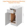 LOVMOR Kitchen Base Cabinets, Sideboard Storage Cabinet, Entryway Cabinet with 1-Drawer & Adjustable Shelf, 15" W X 24" D X 34-1/2"H (Light Gray) view 2