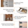 LOVMOR Kitchen Base Cabinets, Sideboard Storage Cabinet, Entryway Cabinet with 1-Drawer & Adjustable Shelf, 15" W X 24" D X 34-1/2"H (Light Gray) view 4