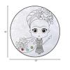 African Soft Microfiber Polyester Non-Slip Round Mat/Runner, Plush Water Absorbent Accent Rug for Bathroom Vanity, Bathtub/Shower, Tribal Exotic Lady Beauty Woman,Black White Diameter 60 in view 2