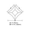 3"X4-1/4" Star Clear Glass Bevel 10 Pack view 2