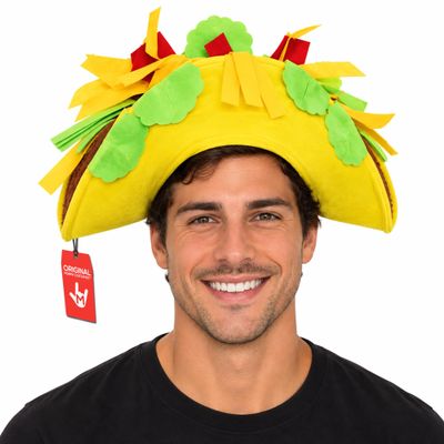Nicky Bigs Novelties Giant Plush Taco Hat, Funny Costume Accessory