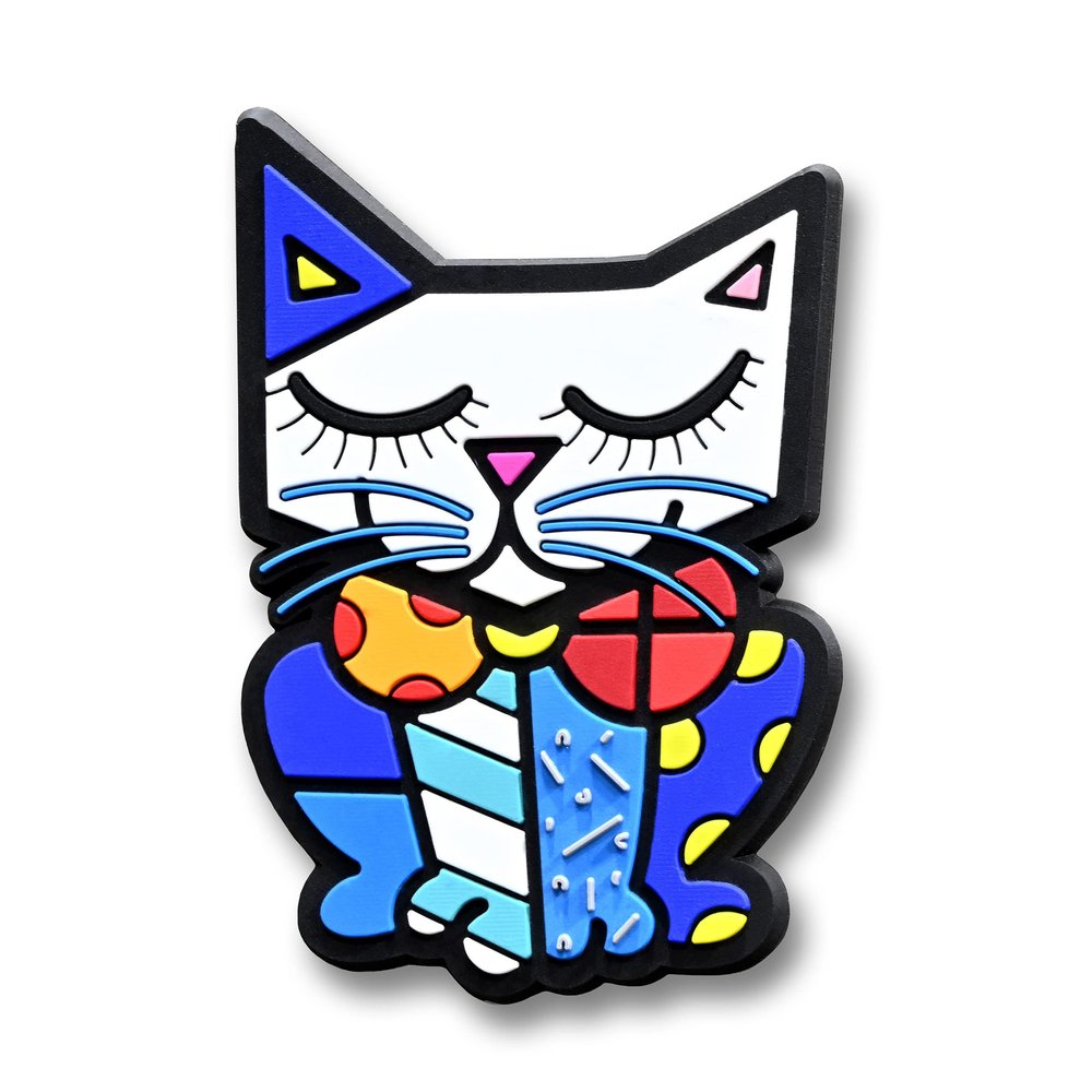 BRITTO Romero Large Decorative Multi-Use Rubber Magnet, Sam Cat