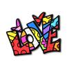 BRITTO Romero Large Decorative Multi-Use Rubber Magnet, Love Word view 1