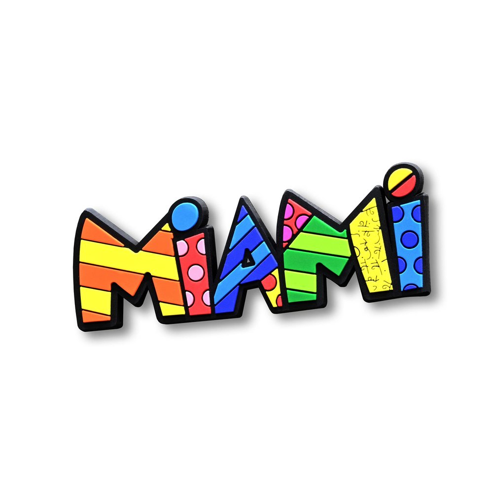 BRITTO Romero Large Decorative Multi-Use Rubber Magnet, Miami (Word)