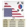 Qauirfe Us South Korea Friendship Flag Throw Lightweight Blankets Bed Sofa Warm Cozy Fluffy Throw Plush 50"X40" Blanket view 3