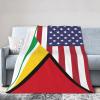Qauirfe Us Guyana Friendship Flag Throw Lightweight Blankets Bed Sofa Warm Cozy Fluffy Throw Plush 50"X40" Blanket view 1