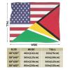 Qauirfe Us Guyana Friendship Flag Throw Lightweight Blankets Bed Sofa Warm Cozy Fluffy Throw Plush 50"X40" Blanket view 3