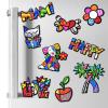 BRITTO Romero Large Decorative Multi-Use Rubber Magnet, Happy Word view 4