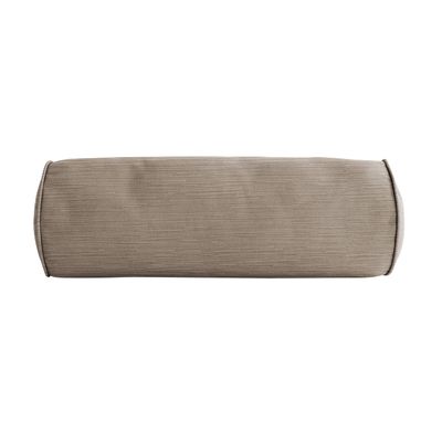 Sorra Home Corded Bolster Pillow, 24" x 8" x 8", Parchment