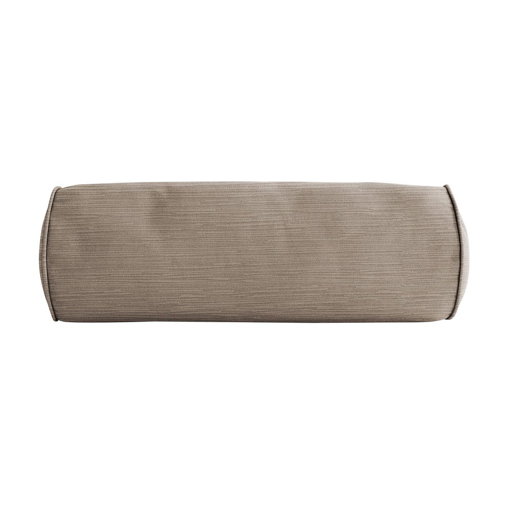 Sorra Home Corded Bolster Pillow, 24" x 8" x 8", Parchment