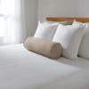 Sorra Home Corded Bolster Pillow, 24" x 8" x 8", Parchment view 2