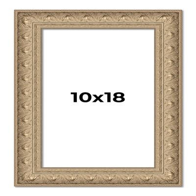 10x18 Frame Ornate Silver Beaded Solid Wood Picture Frame Width 2.5 Inches | Interior Depth 1 Inches | Museo Silver Ornate Photo Frame Complete with UV Acrylic, Foam Board Backing & Hanging Hardware