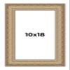 10x18 Frame Ornate Silver Beaded Solid Wood Picture Frame Width 2.5 Inches | Interior Depth 1 Inches | Museo Silver Ornate Photo Frame Complete with UV Acrylic, Foam Board Backing & Hanging Hardware view 1