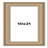 10x21 Frame Ornate Silver Beaded Solid Wood Picture Frame Width 2.5 Inches | Interior Depth 1 Inches | Museo Silver Ornate Photo Frame Complete with UV Acrylic, Foam Board Backing & Hanging Hardware view 1