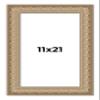 11x21 Frame Ornate Silver Beaded Solid Wood Picture Frame Width 2.5 Inches | Interior Depth 1 Inches | Museo Silver Ornate Photo Frame Complete with UV Acrylic, Foam Board Backing & Hanging Hardware view 1