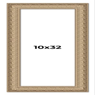 10x32 Frame Ornate Silver Beaded Solid Wood Picture Frame Width 2.5 Inches | Interior Depth 1 Inches | Museo Silver Ornate Photo Frame Complete with UV Acrylic, Foam Board Backing & Hanging Hardware