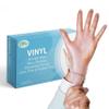 EcoQuality Disposable Vinyl Exam Gloves, Disposable Latex Free Medical Gloves, Non-Sterile, Food Safe, Powder Free, Cleaning, Cooking (200, Small) view 1