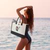 Binggemen Initial Canvas Tote Bag, Personalized Birthday Gifts for Women Mom Friends Teachers, Monogrammed Tote Bags Suitable for Mother's Day Wedding Beach (Letter V) view 3