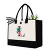 Binggemen Initial Canvas Tote Bag, Personalized Birthday Gifts for Women Mom Friends Teachers, Monogrammed Tote Bags Suitable for Mother's Day Wedding Beach (Letter L) view 1