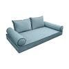Cover ONLY Model V1 Twin Velvet Contrast Indoor Daybed Mattress Cushion AD355 view 1