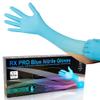 Raxwell Disposable Nitrile Gloves - Waterproof Chemical-Resistant Dishwashing & Cooking Gloves - Extended Cuff Long Nitrile - Medium, Blue, Pack of 50, 8.5 mil view 1