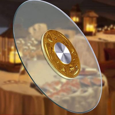 WEBUP Glass Lazy Susan Turntable 20inch 24inch 28inch 30inch 34inch 38inch Large Rotating Serving Tray Round Table Revolving Plate Tempered Glass Swivel Tray, Thick 8mm (Size : 90cm/34inch)